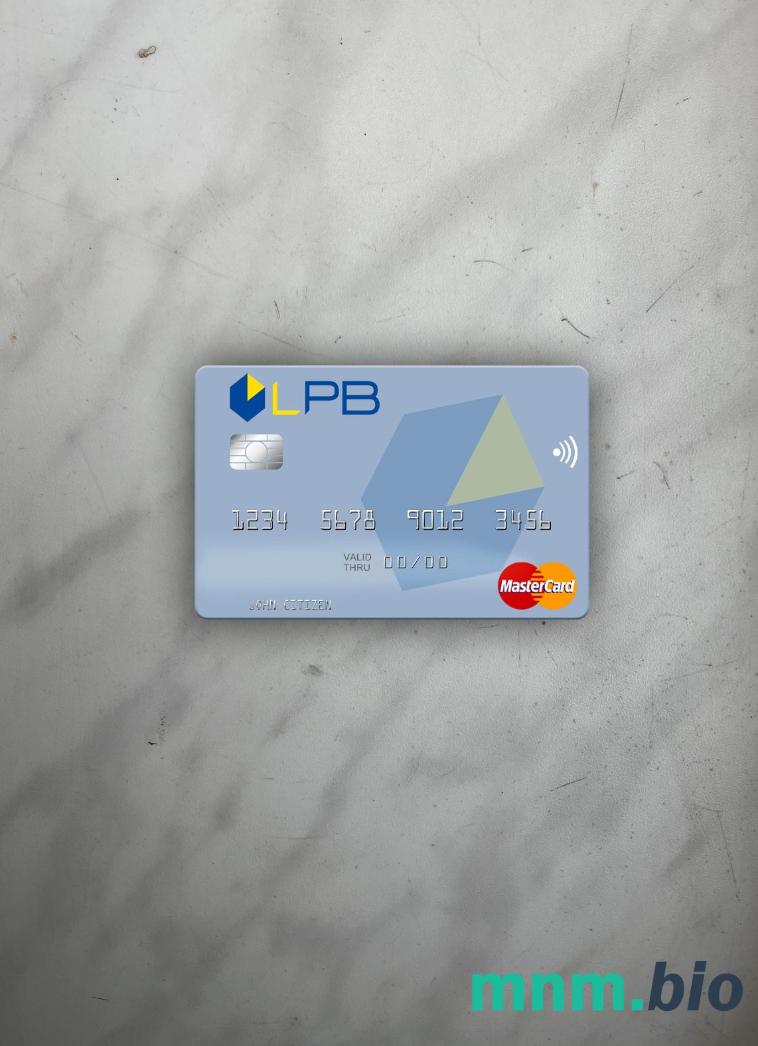 Latvia LPB bank wygląd zdjęcia mastercard skan PSD + zdjęcie